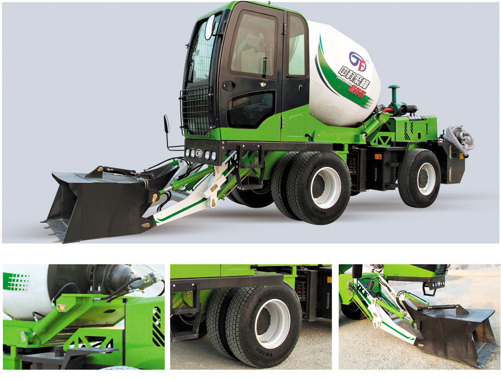 <b>自動上料混凝土攪拌車的運行結構</b>